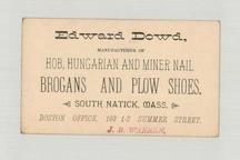 Edward Dowd - Copy 1, Perkins Collection 1850 to 1900 Advertising Cards